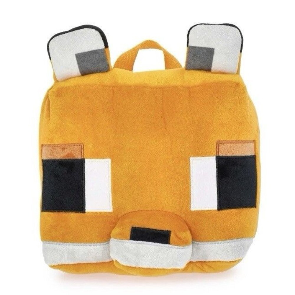 Minecraft Boys Fox Plush Backpack, 12.5" Orange
